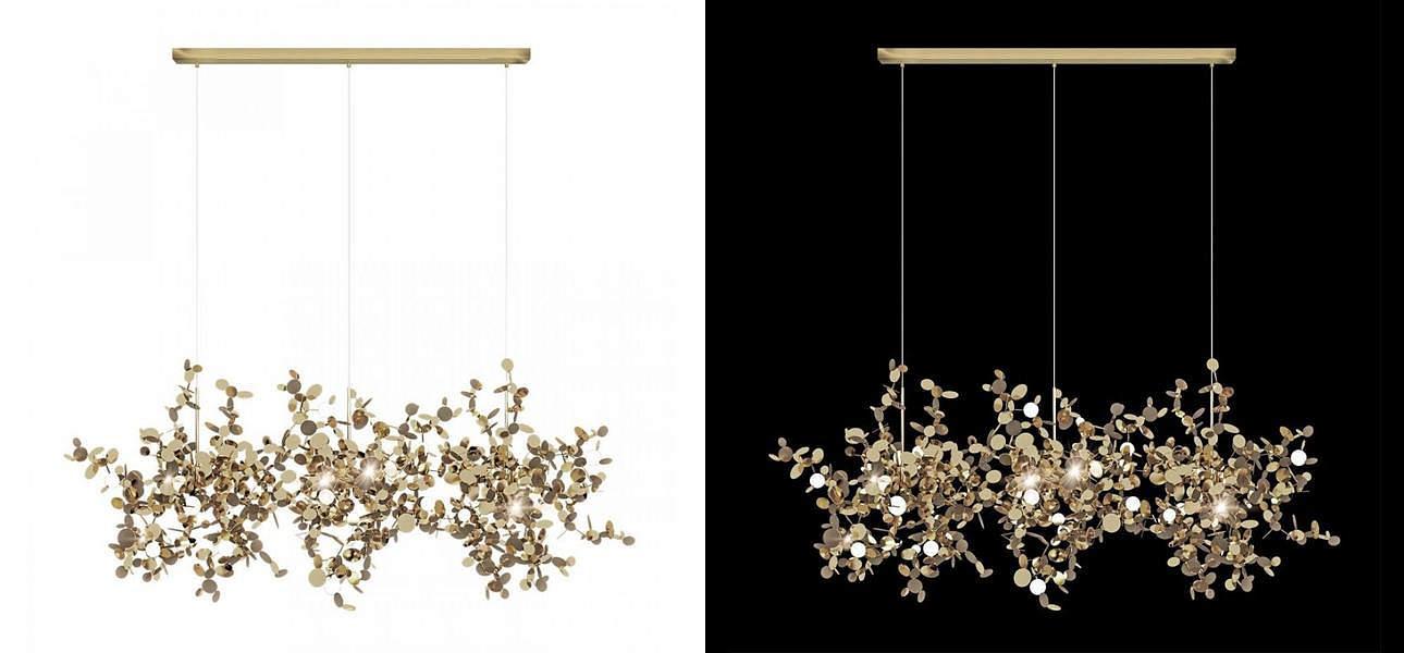 Люстра Terzani Argent Suspension Linear Gold длина 85 см Люстра Terzani Argent Suspension Linear Gold длина 85 см - Loft-Concept в Кирове