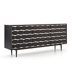 Дизайнерский комод чёрный с фактурным фасадом Billy варинант исполнения - 1 | Loft Concept в Кирове