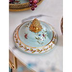 Шкатулка с крышкой из голубого фарфора с риунком птиц и цветов Blue Garden варинант исполнения - 5 | Loft Concept в Кирове