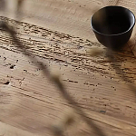 Дизайнерский журнальный стол квадратный с черным трапециевидным основанием Wokab варинант исполнения - 4 | Loft Concept в Кирове