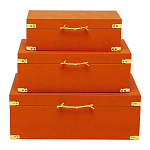 Комплект оранжевых чемоданов Golden Twigs варинант исполнения - 1 | Loft Concept в Кирове