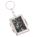 Зеркало брелок складное двухстороннее из натурального камня Серафинит Stone Mirrors варинант исполнения - 1 | Loft Concept в Кирове