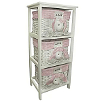 Стеллаж для детской с животными с плетенными корзинами Cute Elephant варинант исполнения - 1 | Loft Concept в Кирове