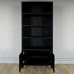 Книжный Стеллаж Elsa Dreams Black с задней стенкой варинант исполнения - 4 | Loft Concept в Кирове