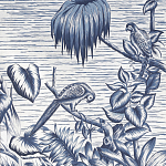 Обои ручная роспись Le Brésil Mer Bleue варинант исполнения - 1 | Loft Concept в Кирове