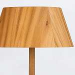 Настольная лампа со скошенным конусовидным абажуром и фигурной ножкой в цвете тик Accord Lighting варинант исполнения - 4 | Loft Concept в Кирове