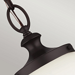 Подвесной светильник с белым стеклянным плафоном в форме шара на цепи Feiss варинант исполнения - 4 | Loft Concept в Кирове