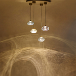 Подвесной светильник с прозрачным стеклянным плафоном округлой формы Effervia  варинант исполнения - 5 | Loft Concept в Кирове