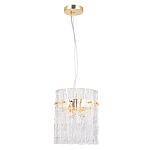 Подвесной светильник цилиндрической формы с текстурными стеклянными элементами Textured Glass Chandelier варинант исполнения - 1 | Loft Concept в Кирове