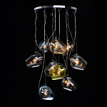 Люстра каскадная с 9-ю разноцветными стеклянными плафонами Kaleido варинант исполнения - 3 | Loft Concept в Кирове