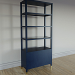 Стеллаж со стеклянными полками Elsa Dreams Blue варинант исполнения - 7 | Loft Concept в Кирове