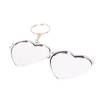 Зеркало брелок складное двухстороннее в форме сердца из натурального камня Малахит Stone Mirrors варинант исполнения - 3 | Loft Concept в Кирове