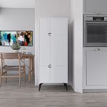 Комод белый с 4-мя дверцами на металлических ножках SPARK MULTIPURPOSE CABINET WHITE варинант исполнения - 10 | Loft Concept в Кирове