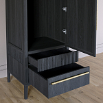 Узкий Шкаф Primo с 2 выдвижными ящиками Черный дуб варинант исполнения - 5 | Loft Concept в Кирове