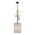 Подвесной светильник с серым тканевым плафоном Flourish варинант исполнения - 2 | Loft Concept в Кирове