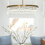 Люстра круглая с подвесками в форме стеклянных капель Glass Rain варинант исполнения - 6 | Loft Concept в Кирове