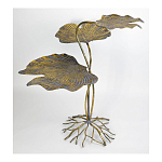 Столик приставной с тремя столешницами Тропические листья Tropical Forest gold варинант исполнения - 3 | Loft Concept в Кирове