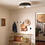 Подвесной светильник с конусовидным металлическим абажуром черного цвета Kichler варинант исполнения - 19 | Loft Concept в Кирове