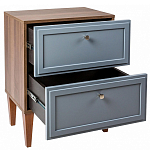 Тумба прикроватная серая из массива бука с 2-мя ящиками Wenge Light варинант исполнения - 4 | Loft Concept в Кирове