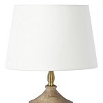 Настольная лампа деревянная с белым абажуром Wooden Table Lamp варинант исполнения - 5 | Loft Concept в Кирове