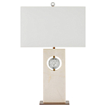 Настольная лампа из мрамора с тканевым прямоугольным абажуром Eternity варинант исполнения - 5 | Loft Concept в Кирове