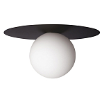 Потолочный светильник с белым шарообразным плафоном и черным круглым основанием Matisse варинант исполнения - 2 | Loft Concept в Кирове