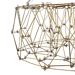 Люстра с тонкой металлической конструкцией цвета золото Quasar варинант исполнения - 5 | Loft Concept в Кирове