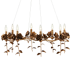 Люстра с каркасом в виде цветков розы и тканевыми абажурами Flowers and Fox Roses варинант исполнения - 3 | Loft Concept в Кирове