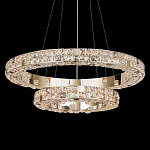 Люстра из 2-х колец с мозаичным хрустальным оформлением Sparks of Crystal варинант исполнения - 4 | Loft Concept в Кирове