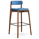 Барный стул из массива ясеня с обивкой из рогожки Elegant Ash варинант исполнения - 1 | Loft Concept в Кирове