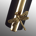 Бра с круглым плафоном из алебастра и бронзовой декоративной стрекозой 45 Alaris  варинант исполнения - 7 | Loft Concept в Кирове