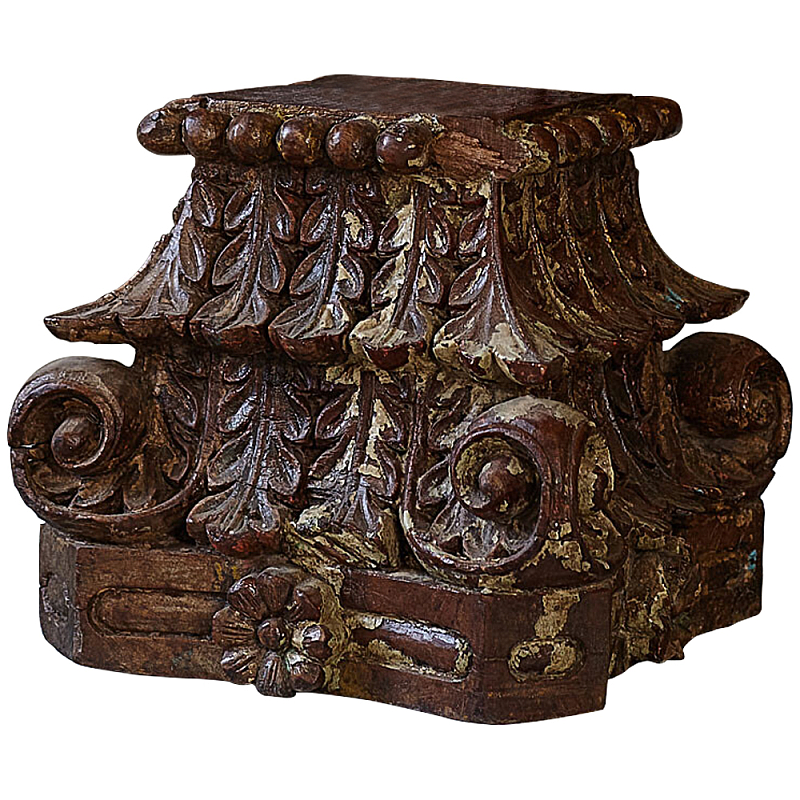 Подсвечник из массива тика Antique Candle Holder Коричневый Подсвечник из массива тика Antique Candle Holder Коричневый в Кирове | Loft Concept