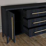 Буфет Primo с тремя ящиками и двумя фасадами Черный дуб варинант исполнения - 5 | Loft Concept в Кирове