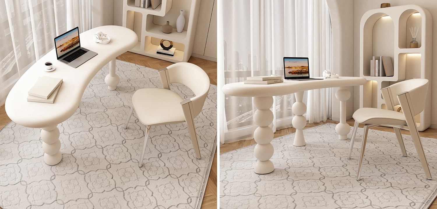Рабочий стол Zane Unique Shape Desk Рабочий стол Zane Unique Shape Desk - Loft-Concept в Кирове