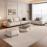 Пуф кожаный с каркасом из массива дерева Furniture Medieval варинант исполнения - 1 | Loft Concept в Кирове