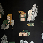 Обои ручная роспись The Art of Learning and Steps for the Flowers by Teo Yang Original colourway on Pitch dyed silk варинант исполнения - 1 | Loft Concept в Кирове