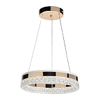 Люстра в виде кольца золотого цвета с прозрачными вставками Radiant Rail варинант исполнения - 2 | Loft Concept в Кирове