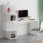 Стол письменный белый с 4-мя открытыми полками BALANCE WHITE варинант исполнения - 2 | Loft Concept в Кирове