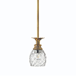 Подвесной светильник цвета латунь с прозрачнымплафоном в форме ананаса Hinkley варинант исполнения - 1 | Loft Concept в Кирове