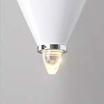 Подвесной светильник светодиодный в виде ряда белых металлических конусов  Herringbone варинант исполнения - 7 | Loft Concept в Кирове