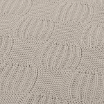 Плед из хлопка рельефной вязки бежево-серого цвета Waffle Comfort варинант исполнения - 3 | Loft Concept в Кирове