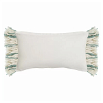 Чехол на подушку мятного цвета с бахромой и объемным узором Ethnic mix варинант исполнения - 4 | Loft Concept в Кирове