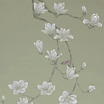 Обои ручная роспись Magnolia Canopy Colourway SC-287 on Aquamarine slub silk варинант исполнения - 1 | Loft Concept в Кирове