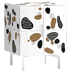 Тумба белая с рисунком Short Graph варинант исполнения - 1 | Loft Concept в Кирове