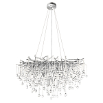 Люстра подвесная с прозрачными стеклянными подвесками в форме капель Диаметр 80 см Droplet Chandelier варинант исполнения - 2 | Loft Concept в Кирове