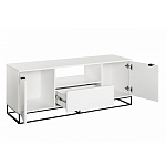 ТВ-тумба белая с  2-мя дверцами и ящиком Strict Lines варинант исполнения - 3 | Loft Concept в Кирове