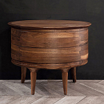 Прикроватный столик из дерева с 2-мя ящиками Moon Walnut Furniture варинант исполнения - 8 | Loft Concept в Кирове