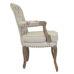 Кресло с изображением сакуры Aubrey Classical Armchair beige flax варинант исполнения - 1 | Loft Concept в Кирове