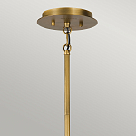 Люстра цвета латунь с 6-ю лампами свечами внутри цилиндрического абажура из черных металлических реек Kichler варинант исполнения - 4 | Loft Concept в Кирове