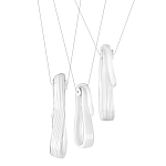 Подвесной светильник белого цвета с 3-мя изогнутыми плафонами Flow Loop варинант исполнения - 1 | Loft Concept в Кирове